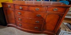 Antique Drexel Sideboard Buffet, Cherry Mahogany, excellent working condition.