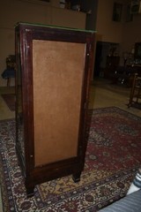 Columbus Show Case Antique Slant Front Glass Display Case Cabinet, Gun Cabinet
