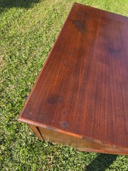 Vintage Mid-Century Modern Record Cabinet / Open Bookshelf