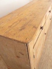 19th Century Antique English Pine Sideboard Buffet Cabinet Island Farm Cupboard