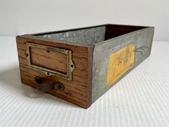 Vintage WC Heller Sectional Library Cabinet Drawer, Apothecary File, 5x3x12