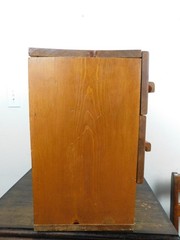 MCM Craftsman Made Danish Modern Wood Mini Chest 3 Drawer Table Top Cabinet HOT!