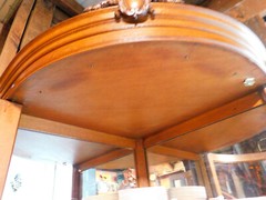Large Oak Corner Cabinet~~Bowed Glass~~One Door