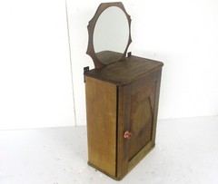Apothecary Bathroom Medicine Kitchen Cabinet Art deco Hand carved Wood Gorgeous