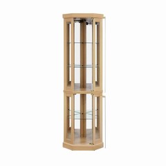 Corner Display Cabinet Heavy Duty Lighted Glass Display Rack Living Room Shelf