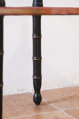 Antique Napoleon III French Corner Shelf 1850 1870 3 Shelves Black Wood