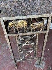 Authentic Maitland-Smith Vintage Elephant Bar Cabinet