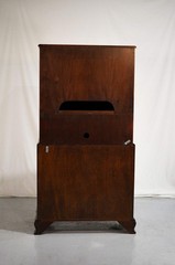 Vintage Chippendale Style Flip Top Media or Storage Unit with Faux Drawers