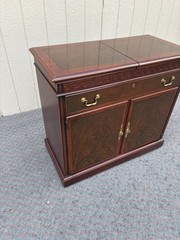 67768 Drexel Mid-Century Modern Mahogany Bar Cabinet with Greek Key Design