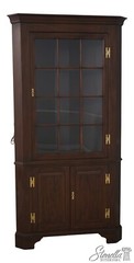 68199: HENKEL HARRIS Mahogany 12 Pane Corner China Cabinet
