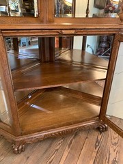 Fabulous Antique Victorian Oak Corner China Cabinet
