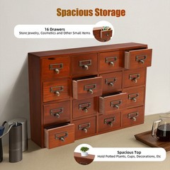 Vintage 16 Drawer organizer Tabletop Cabinet 50*10*35cm Apothecary Storage Box