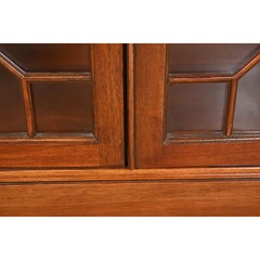 Baker Furniture Georgian Carved Mahogany Lighted Breakfront Bookcase