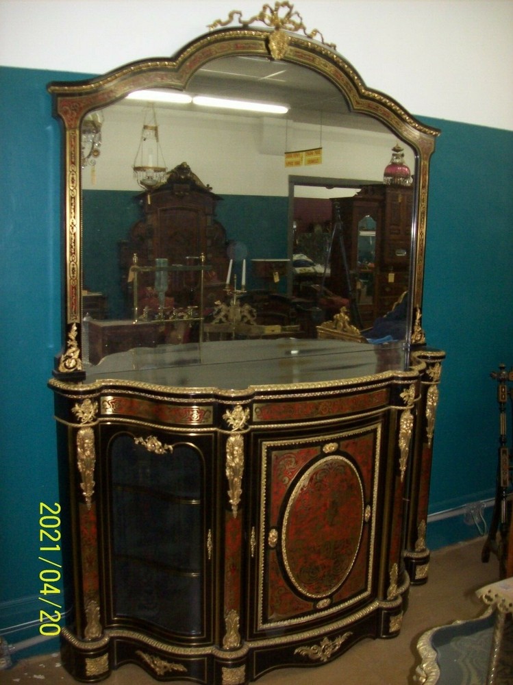 Antique Boulle Sideboard Cabinet French
