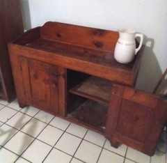 CUSTOM BUILT RUSTIC OAK SIDEBOARD