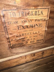 Antique Tiger Oak China Cabinet-Curved Glass Bow w/ Orig. Shipping Label