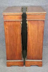 Rare Pair Burled Walnut and Porcelain Plaques and Bronze Ormolu