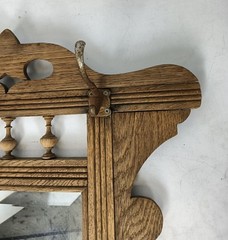 antique comb wall hanging cabinet mirror hallway shaving cabinet hooks