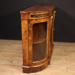 English sideboard furniture cabinet in inlaid wood antique style 20th century