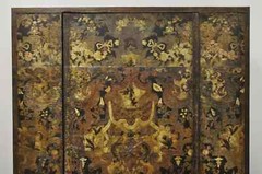 Antique Charles II Georgian Japanned Carved Lacquer China Cabinet on Base