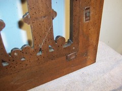 Vintage Faux Iron Gate Grape Clusters Wine Cabinet Door Only Wall Art Salvage