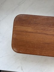 Vintage Kalmar Teak Wood Tambour Door Cabinet Wall Mount or Tabletop MCM Storage