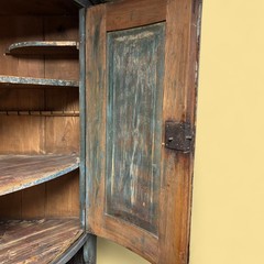 Large Corner Cabinet Arched Front Circa 1800’s