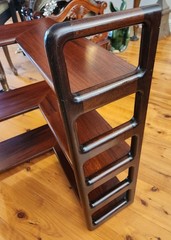 Mid-century Danish Rosewood Corner Cabinet w/Tambour Doors & Floating Shelf
