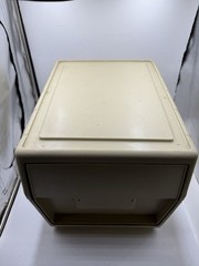 Vintage Mid Century Stackable Plastic File Cabinet Tuf-file 2 by Staco Tan
