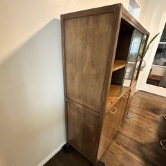 Vtg MCM Merton Gershun for AMERICAN of MARTINSVILLE 57.5” Hutch/Curio/Bookshelf