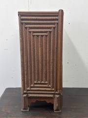 Antique French victorian tramp art cabinet cupboard collectors Black Forest 1800