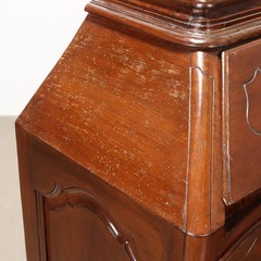 Antique 18th Cent. Baroque Walnut Flap Cabinet Original Italy Collectors