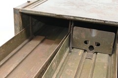 Antique 1918 6 Drawer Military Green Brass/Steel Stacking File Cabinet