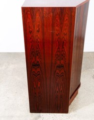 Mid Century Danish Modern Credenza Sideboard Rosewood Tambour Door Drawers Mcm
