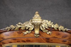 Francois Linke Attributed Louis XV Figural Bronze Ormolu Mahogany Vitrine