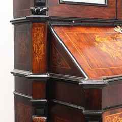 Antique Roman Trumeau Walnut Violet Wood Italy 18th Century Only Collectors