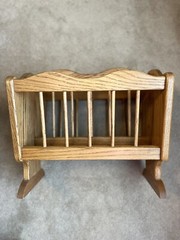 Mid Century Solid Oak Magazine Racked Great Condition Wood Double Sided