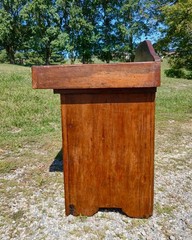 Antique Early Pennsylvania Primitive Cherry Dry Sink Hand Crafted 1840s Era