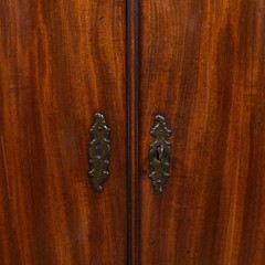 Antique Bow Front Corner Cabinet, English, Oak, Wall Mount Cupboard, Georgian
