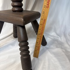 MCM Turned Wood Sewing Spool Knit Yarn Tray Stand Magazine Plant Storage Handle