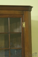 F53610: HENKEL HARRIS Mahogany Corner Cabinet w. Seeded Glass