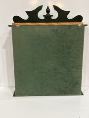 Vtg Display Hanging Wall Cabinet Glass Doors Mirror Back 4 Shelves Cottagecore