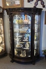 Antique Oak Curio China Cabinet – original finish