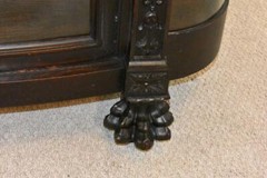 Quarter Sawn Oak Curio Cabinet, R.J. Horner, with Figural Women