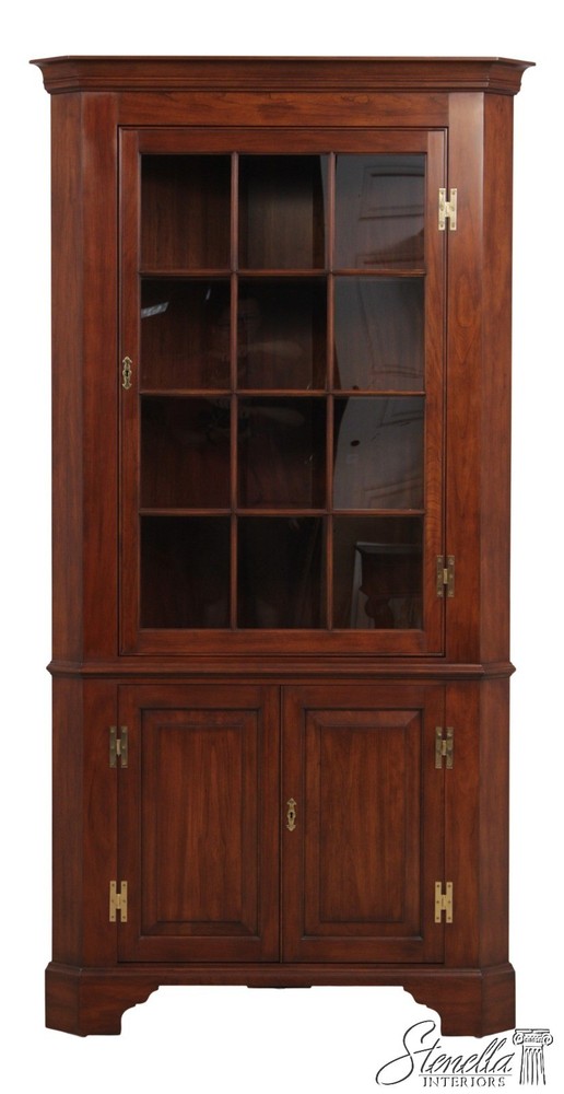 73418: HENKEL HARRIS Large Cherry Corner China Cabinet