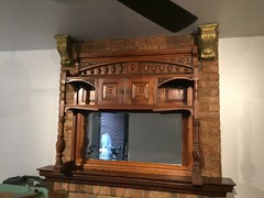 MANTLE HUTCH – SIDEBOARD WITH MIRROR AND STORAGE CABINETS