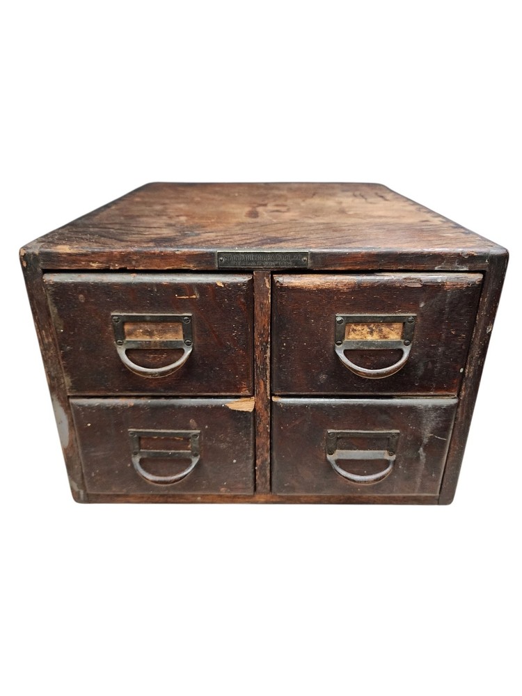 Vintage Wood Card Catalog 4 Drawer Chest – Standard Index Card Co.