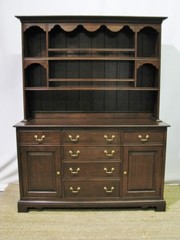 Harden Furniture Chippendale Style Cherry Buffet & Hutch; Excellent Condition