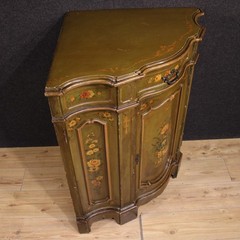 Painted lacquered corner cupboard furniture sideboard venetian style 20th cent