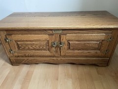 White Oak Clad Solid Wood Coffee Table Storage Made in U.S.A.
